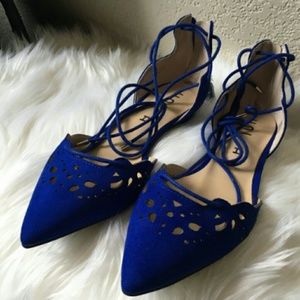 Lace up flats new